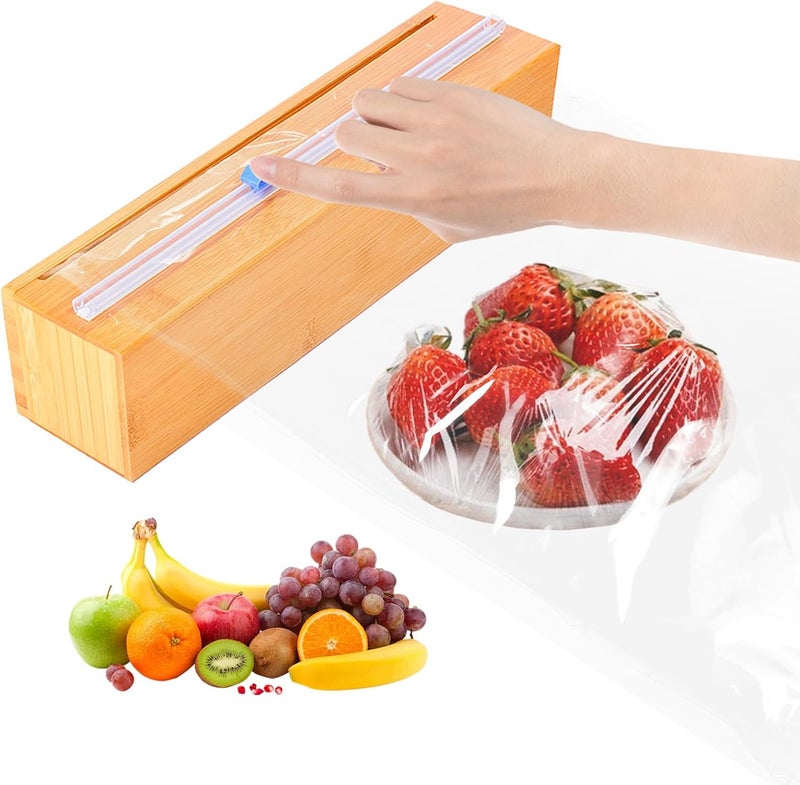 Dsnirasy Plastic Wrap Dispenser with Cutter for Aluminum Foil, Plastic Wrap and Wax Paper, Fits 13" Roll（Plus） - Image 1